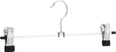Produktbild von A. Basics Hosen- und Rockbügel aus Metall, mit Clips, 20er-Pack, Chromfarben
