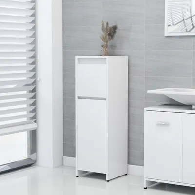Produktbild von The Living Store Badezimmerschrank Weiß 30x30x95 cm Holzwerkstoff