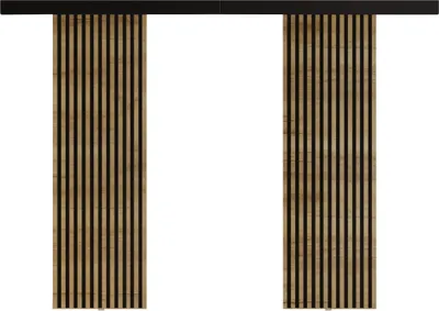 Produktbild von KIER FURNITURE Schiebetür Komplettset BELMO DUO Sliding Door, Raumteiler Schiebetür Eiche Craft Golden 152x205x1,6 cm