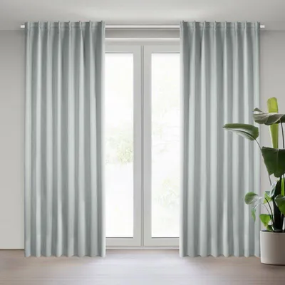 Produktbild von Vorhang MILAN silber 140x300 cm Kräuselband Tunnelzug Tunneldurchzug