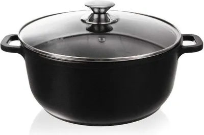 Produktbild von ORION Aluguss Kochtopf Topf mit Glasdeckel GRANIT 28 cm | 7 l Gas Induktion