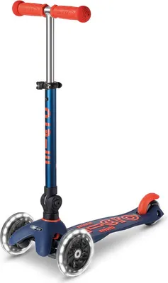 Zdjęcie produktu dla Micro Scooter mini micro deluxe foldable LED navy