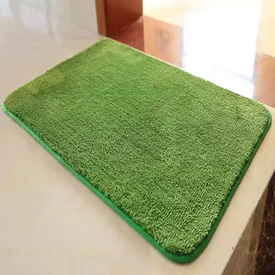 Productafbeelding van Antislip badmat, waterabsorberend, zacht, pluizig, 110 x 140 cm, groen