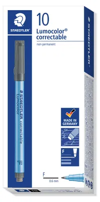 Obrázok produktu pre Staedtler Lumocolor 305, Jemná, 1 farba/farieb, Čierna, 0,6 mm, atrament s vodným základom