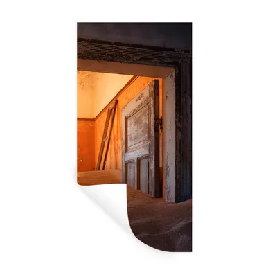Produktbild von MuchoWow® Wandtattoo Wandsticker Wandaufkleber Tür - Sand - Haus - Architektur 20x40 cm Selbstklebend und Repositionierbar - Selbstklebend - Fototapeten