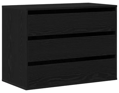 Produktbild von vidaXL Schubladenschrank Schwarz 80 x 41 x 58 cm Holzwerkstoff