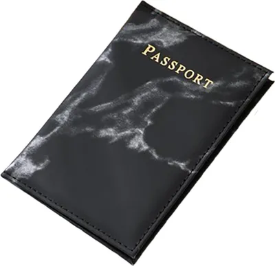 Produktbild von INF Reisepasshülle mit Marmormuster Schwarz
