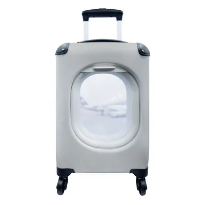 Produktbild von MuchoWow® Koffer Handgepäck Trolley Rollkoffer Kleine Reisekoffer mit 4 Rollen - Blick aus dem Flugzeugfenster - Cabin Size < 55x40x23 cm & 55x40x20 cm - Fotokoffer - Kabinenkoffer - Boardgepäck - Reise-Box - Reisekoffer - Reisegepäck - Koffer mit Bild - Trolley für Kinder