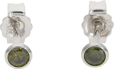 Produktbild von Silber 925 Ohrstecker Damen mit grünen Zirkonia JuwelmaLux JL52-06-0170
