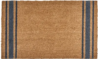 Produktbild von BELIANI Fußmatte Naturfarben Kokosfaser 50 x 80 cm Rechteckig Gestreift mit Anti-Rutsch-Rückseite Fußabtreter Türmatte Schmutzfangmatte