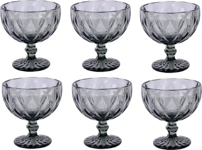 Immagine prodotto di Schäfer Set di 6 vaschette per gelato Diamond - 300 ml per dessert e snack antracite
