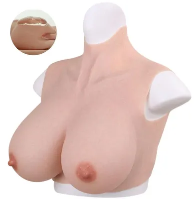 Imagen del producto de Sujetador de silicona realista con relleno, efecto busto falso, talla S-L, copa B
