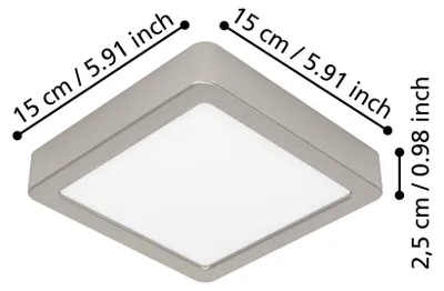 Immagine prodotto di EGLO FUEVA 6, lampada a LED, 1100 lumen, grado di protezione IP20, finitura nikl