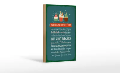 Produktbild von Holzschild Spruch 12x18 cm Weihnachtsregeln Dekoration