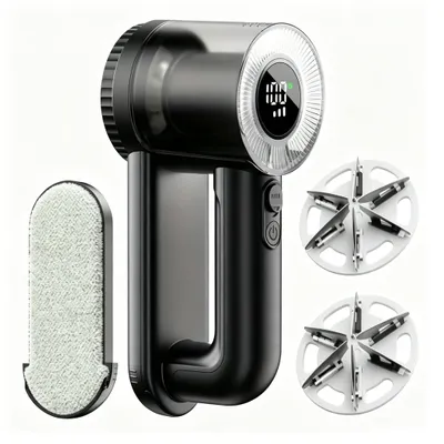 Produktbild von 2-in-1 Fusselrasierer mit 1800mAh Akku, 3-Gang-Turbofunktion, digitalem LED-Display – für Kleidung, Möbel, Sofa & Decke