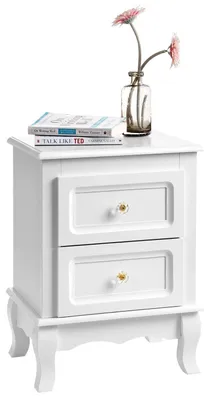 Produktbild von Nachttisch - Schrank - Schlafzimmerdekoration - Wohnzimmer - Organizer - 38,5 cm x 30,5 cm x 52,5 cm - Weiß