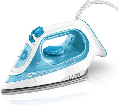 Image de Fer à repasser Braun SI3053BL Vapeur 2400 W Capacité du réservoir d'eau 270 ml Vapeur continue 45 g/min Bleu
