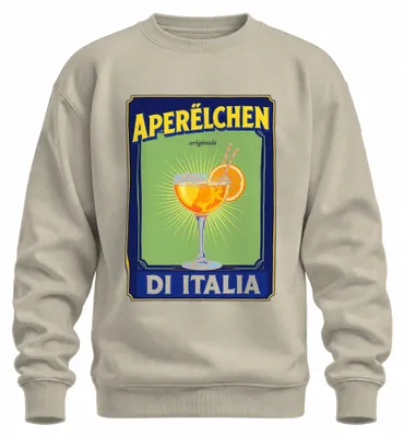 Produktbild von Aperélchen originale Spritz Cocktail Orange Italien Retro Sweatshirt Pullover, Natur, XXL
