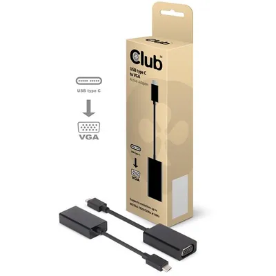 Immagine prodotto di Adattatore attivo Club3d CLUB3D da USB 3.1 Tipo C a VGA