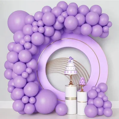 Zdjęcie produktu dla Balony fioletowe, zestaw 84 sztuki, o średnicach 18/12/10/5 cali, idealne na imprezy i dekoracje