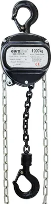 Produktbild von EUROLITE Kettenzug 6M/1.0T schwarz