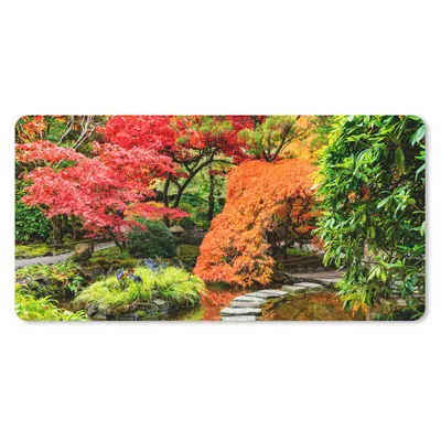Produktbild von MuchoWow® Mauspad Mousepad Bäume - Japanisch - Steine - Weg - Natur 60x30 cm - Mousepads - Maus Mat - Pad - Mausunterlage - Nachhaltig