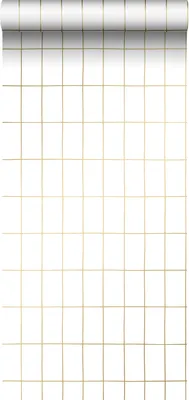 Obrázek produktu pro ESTAhome tapety malé dlaždice bílé a zlaté - 139131 - 0,53 x 10,05 m