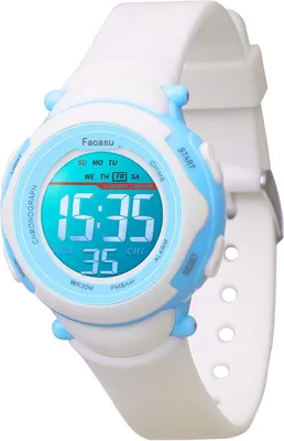 Produktbild von Kinderuhr Digital für Mädchen Jungen,wasserdichte Kinderuhr,Bunt Light,Outdoor Sport Einfaches Ablesen Einstellen der mit Stoppwatch Alarm für Kinder