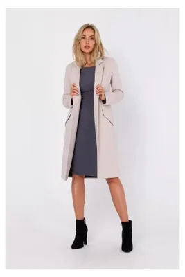 Imagen del producto de Abrigo para mujer MOE M758, color beige, talla S