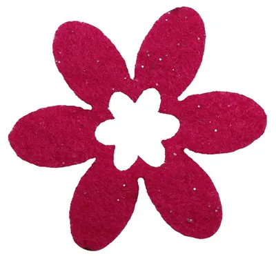 Streudekoration aus Filz, rosa, 18 x 12 x 5 cm