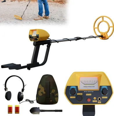 Produktbild von XMTECH Metalldetektor Profi mit 24,5 cm wasserdichter Suchspule, 2 Modi, Verstellbare 80-105 cm, Komplettset mit Kopfhörer & Multitool-Schaufel, Metallsuchgerät Für Kinder & Erwachsene