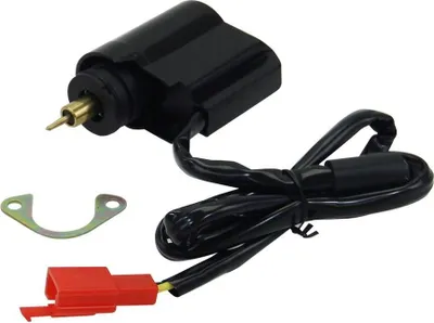 Image de Démarreur à froid E-Choke, boulon de 7mm, multi-connecteur avec plaque de fixation pour scooter chinois 4 temps et autres avec carburateur Dellorto