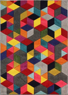 Produktbild von KADIMA DESIGN KALEIDOSKOP Dynamisch 120 cm x 170 cm Bunt Farbe Rechteckig Teppich