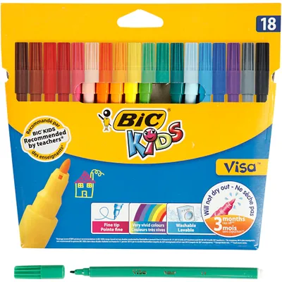 Produktbild von Visa Fine Marker, Strichstärke: 1,6 mm, Sortierte Farben, 18Stck.