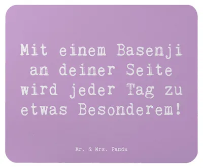 Produktbild von Mr. & Mrs. Panda Mousepad Spruch Basenji Freude - Lavendeltraum - Geschenk, loyaler Begleiter, intelligenter Hund, computermatte, Hunderassen, laptop, Mouse Pad, Vielfalt
