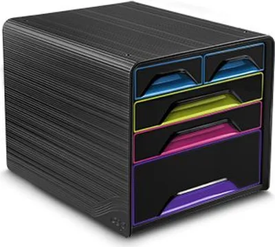 Produktbild von CEP 1072130411, 5 Schublade(n), Schwarz, Mulicolour, Polystyrene, Einfarbig, 270 mm, 288 mm