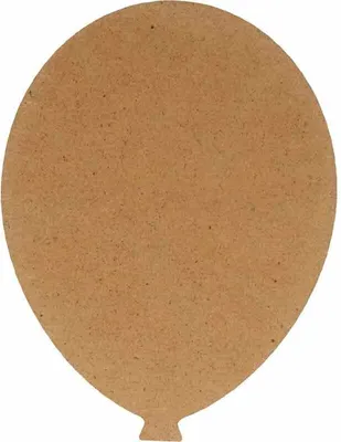 Produktbild von Holzballon MDF - 15 x 11,5 cm