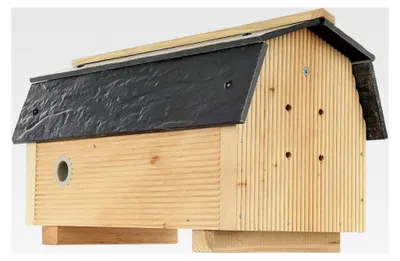 Produktbild von Hummelhaus aus Holz | 17x29x14cm | Wetterfestes Hummelhotel