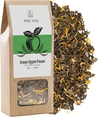 Immagine prodotto di Mary Rose - Tè verde potenza di mela verde - 50 g