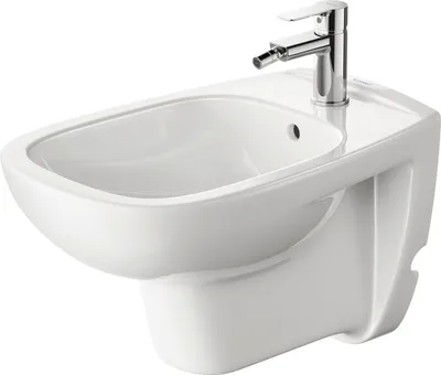 Produktbild von Wandbidet D-Code 355x545mm wei 1 Hahnloch, mit berlauf