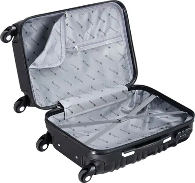 Produktbild von Juskys Hartschale Kofferset Reisekoffer 4 teilig - Zahlenschloss, geräuscharme 360° Rollen groß, Teleskopgriff, leicht - Koffer in Schwarz
