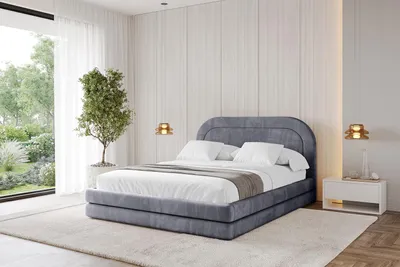 Produktbild von ALTDECOR Polsterbett mit Bettkasten - LERIS 180x200 Dunkelgrau- Bett mit Kopfteil, Boxbett ohne Matratze, Doppelbett mit Stauraum