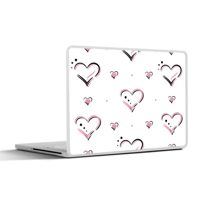 Produktbild von MuchoWow® Laptop Aufkleber Sticker Cover Liebe - Rosa - Geschenk zum Valentinstag 30x21 cm - Sticker für Laptop - Selbstklebend