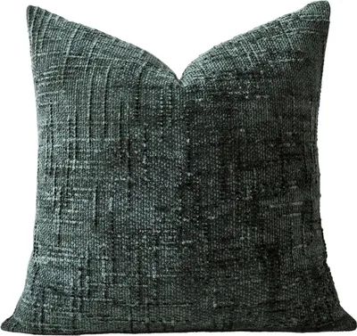 Produktbild von Chenille-Kissenbezug, Boho-Kissenbezug mit verstecktem Reißverschluss, strukturierter dekorativer Kissenbezug für Bauernhaus, Zuhause, Sofa, Couch, Schlafzimmer