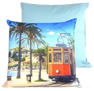 Produktbild von Dekokissen 45x45cm Stuhlkissen wasserabweisend 6 Urlaubsmotive