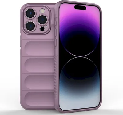 Produktbild von Mobigear Bumpy iPhone 15 Pro Max Hülle Flexibles TPU Backcover - Lila
