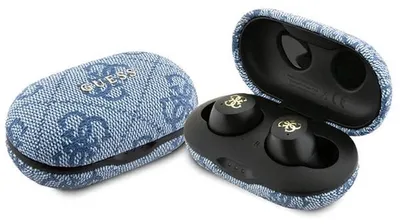 Obrázok produktu pre Bluetooth Slúchadlá Tws Guess 4G Metal S Dokovacou Stanicou Enc - Modré