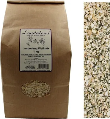 Produktbild von Lunderland Weißmix 1kg getreidefreier Mixer zur Fleischfütterung