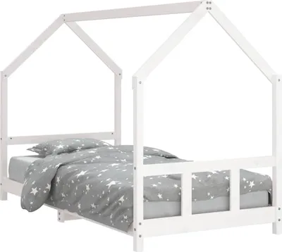 Obrázok produktu pre detská postieľka vidaXL biela 90x200 cm z masívneho borovicového dreva