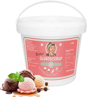 Produktbild von Glukosesirup 43° 1kg Zucker Bonbon Eiscreme Popcorn Backen Sirup Glukose Glucose Vegan Kosher
